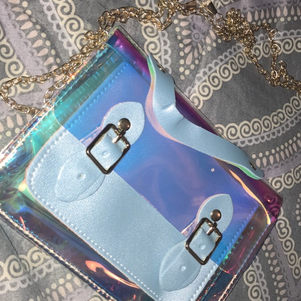 Iridescent Blue Purse!!